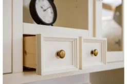 Arrediorg Alzata per madia shabby chic pino massello bianco e rovere