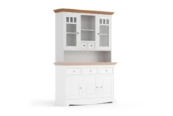 Arrediorg Alzata per madia shabby chic pino massello bianco e rovere