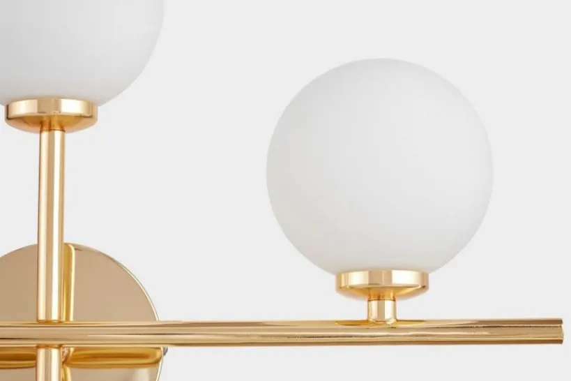 Arrediorg Applique a doppia sfera oro braccio a destra MARSIADA NEO