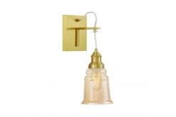 Arrediorg Applique a parete e vetro ambra MOLETTI W1