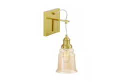 Arrediorg Applique a parete e vetro ambra MOLETTI W1