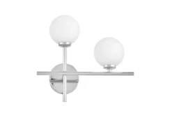 Arrediorg Applique a sfera 2 luci cromata braccio destro MARSIADA NEO