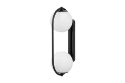 Arrediorg Applique bocce simmetriche nera PANARI W2
