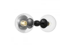 Arrediorg Applique bocce trasparenti nera ZODIAK W2