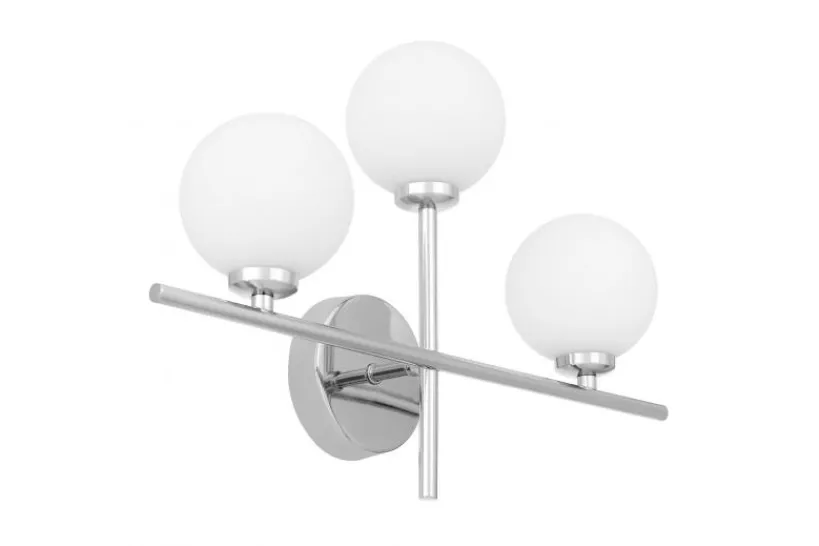 Arrediorg Applique cromata 3 punti luce a palla MARSIADA TRIO NEO
