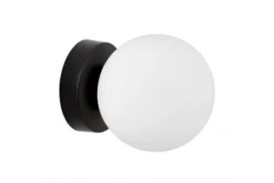 Arrediorg Applique da parete nera a sfera MARSIADA W1