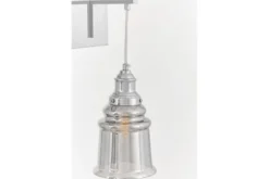 Arrediorg Applique industrial vintage doppia grigio fumo MOLETTI W2