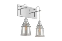 Arrediorg Applique industrial vintage doppia grigio fumo MOLETTI W2