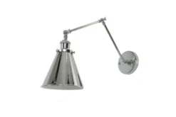 Arrediorg Applique lampada da parete Cromato con angolo di inclinazione regolabile