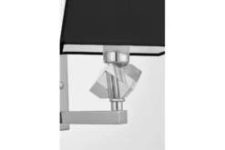 Arrediorg Applique lampada da parete cromata con paralume MONTERO W1