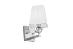 Arrediorg Applique lampada da parete cromata con paralume MONTERO W1