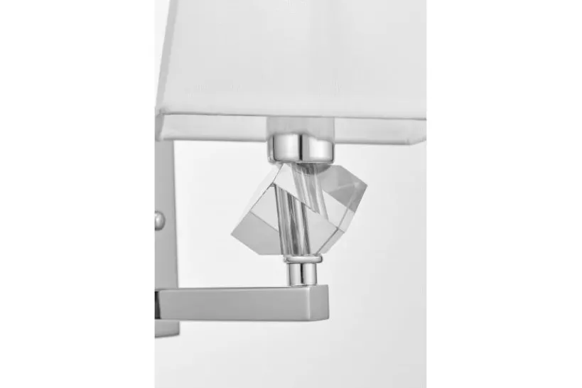Arrediorg Applique lampada da parete cromata con paralume MONTERO W1