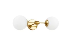 Arrediorg Applique lampada da parete di design in ottone con sfere vetro ZODIAK W2
