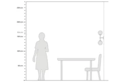 Arrediorg Applique lampada da parete di design in ottone con sfere vetro ZODIAK W2