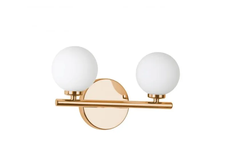 Arrediorg Applique lampada da parete di design colore oro MARSIADA W2