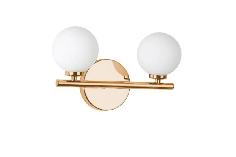 Arrediorg Applique lampada da parete di design colore oro MARSIADA W2
