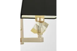 Arrediorg Applique lampada da parete dorata con paralume MONTERO W1
