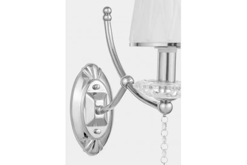 Arrediorg Applique lampada da parete Dominni W1 Cromo
