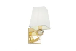 Arrediorg Applique lampada da parete dorata con paralume MONTERO W1