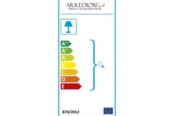Arrediorg Applique lampada da parete stile industriale Foggi W1