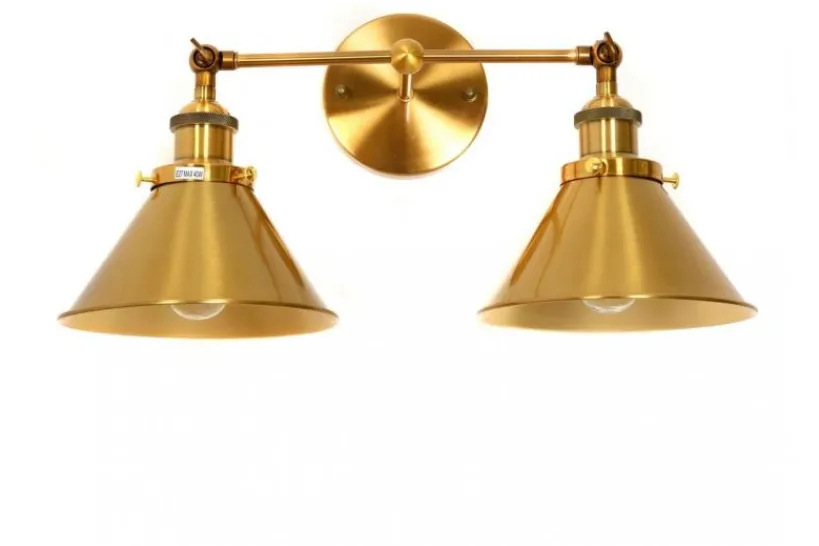 Arrediorg Applique lampada da parete stile Industriale vintage GUBI DUO