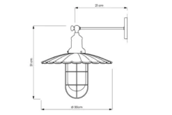 Arrediorg Applique lampada da parete stile industriale vintage LATARO