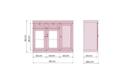 Arrediorg Armadietto 3 ante per ufficio o studio in stile classico PRESTIGE C735A