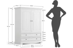 Arrediorg Armadietto shabby chic pino massello