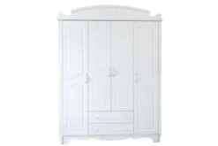 Arrediorg Armadio 4 ante bianco stile provenzale Princess 805
