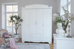 Arrediorg Armadio 4 ante bianco stile provenzale Princess 805