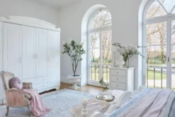 Arrediorg Armadio 4 ante bianco stile provenzale Princess 805