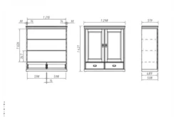 Arrediorg Armadio basso shabby toscano legno massello