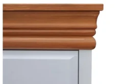 Arrediorg Armadio basso top miele legno massello 2 ante bianco toscano shabby