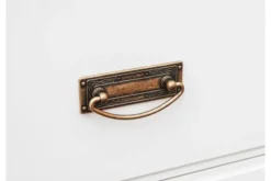 Arrediorg Armadio legno massello bianco top miele 2 ante toscano shabby