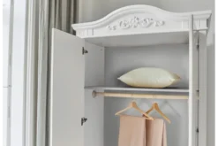 Arrediorg Armadio provenzale 2 ante legno bianco Princess 806B