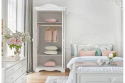 Arrediorg Armadio provenzale 2 ante legno bianco Princess 806B