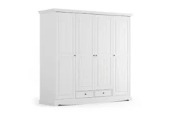 Arrediorg Armadio shabby chic 4 ante pino massello