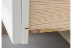 Arrediorg Armadio shabby chic legno massello di pino 3 ante con specchio