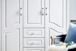 Arrediorg Armadio stile provenzale 3 ante legno bianco Princess 806