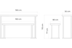 Arrediorg Bancone reception con scrivania classico 190 cm PRESTIGE D510