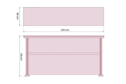 Arrediorg Bancone reception ufficio classico 220 cm PRESTIGE D510