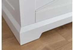 Arrediorg Baule shabby bianco e tabacco in legno massello di pino