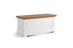 Arrediorg Cassapanca shabby chic bicolore pino massello bianco e rovere