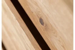 Arrediorg Cassettiera in legno naturale massello e vetro grafite moderna