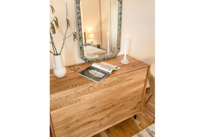 Arrediorg Cassettiera in massello naturale oliato design moderno