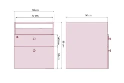 Arrediorg Cassettiera interna con chiusura a chiave per scrivania classica 50 cm Prestige
