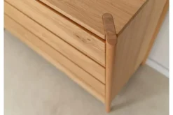 Arrediorg Cassettiera moderna in legno massello di oliato 4 cassetti