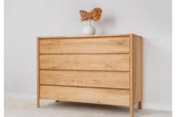Arrediorg Cassettiera moderna in legno massello di oliato 4 cassetti
