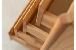 Arrediorg Cassettiera moderna in legno massello di oliato 4 cassetti