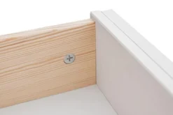 Arrediorg Cassettiera shabby chic pino massello bianco piano color noce
